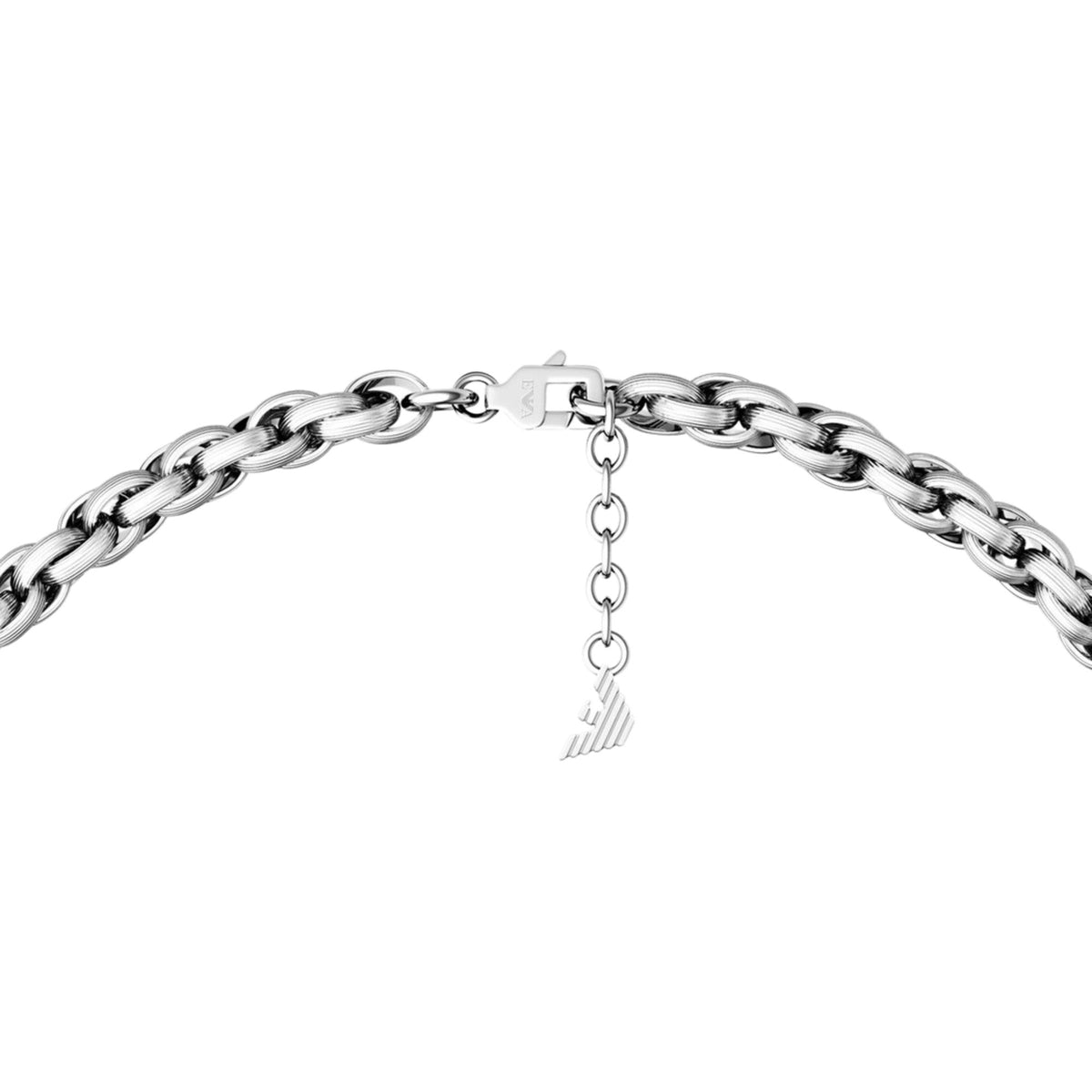 Emporio Armani Iconic Trend 525mm Silver Steel Mens Chain Necklace EGS3378040