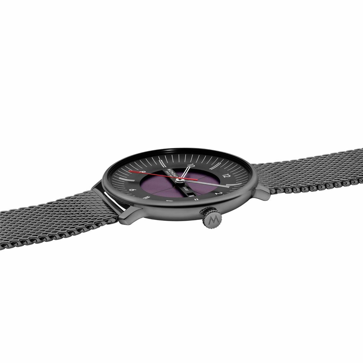 Mondaine Doppio 41mm Skeleton Black Dial Steel Mens Solar Watch MLE.41921.SM