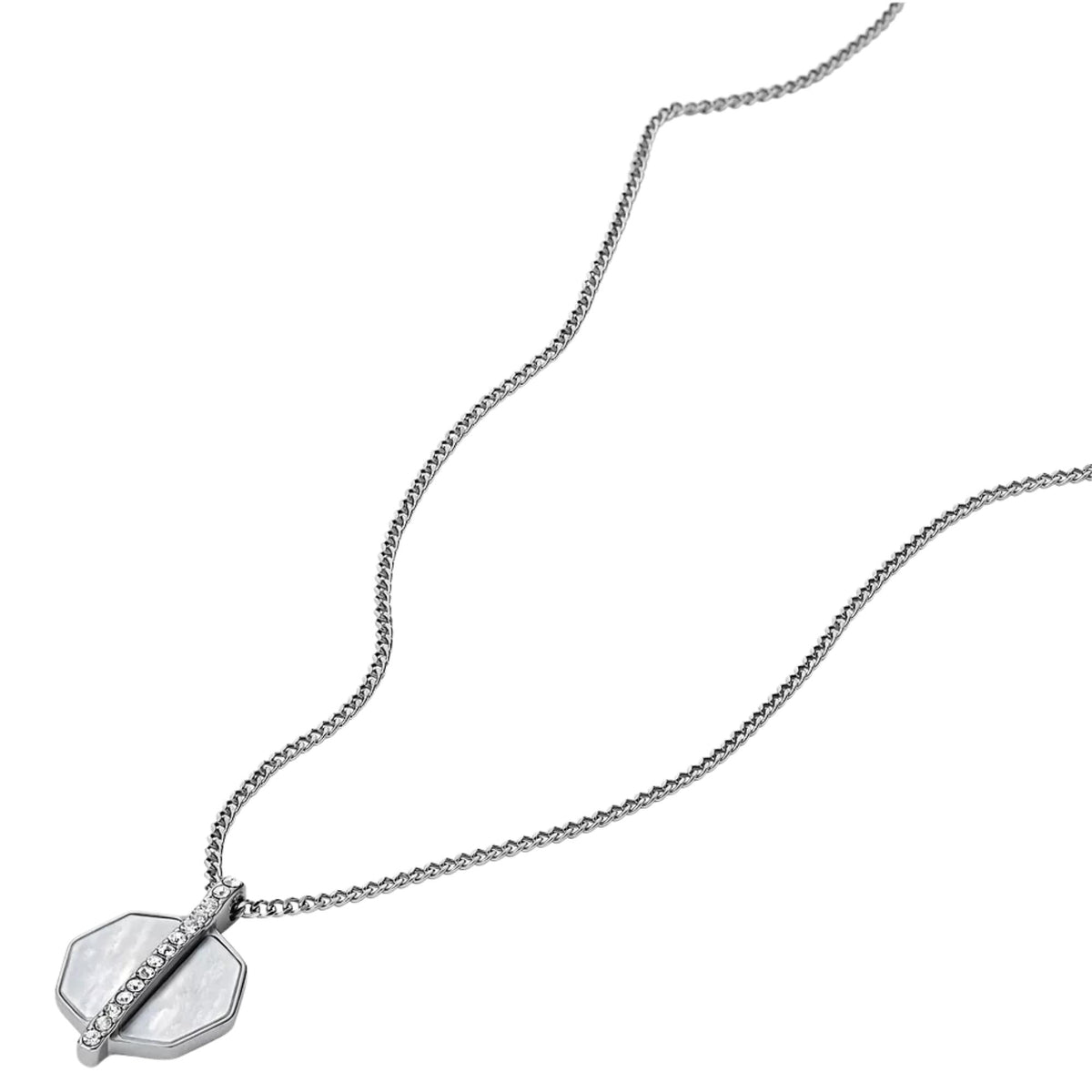 Fossil Merrit Timeless 406.4mm Mother of Pearl Steel Ladies Necklace JF04909040