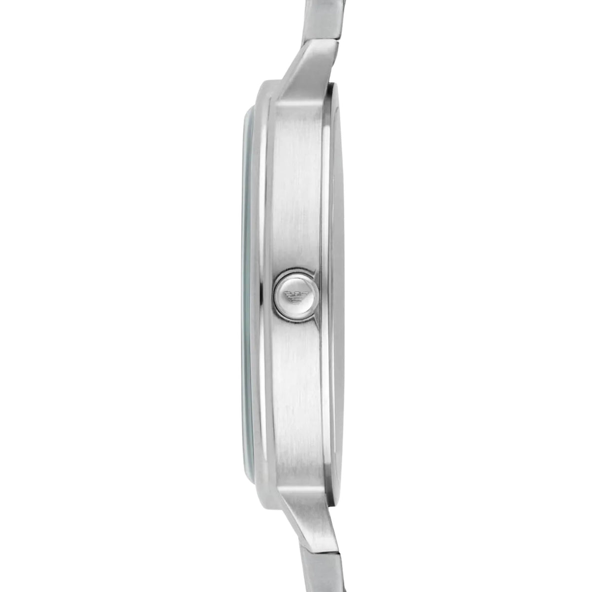 Emporio Armani Kappa AR2511 side profile view showcasing steel case edge and crown detail
