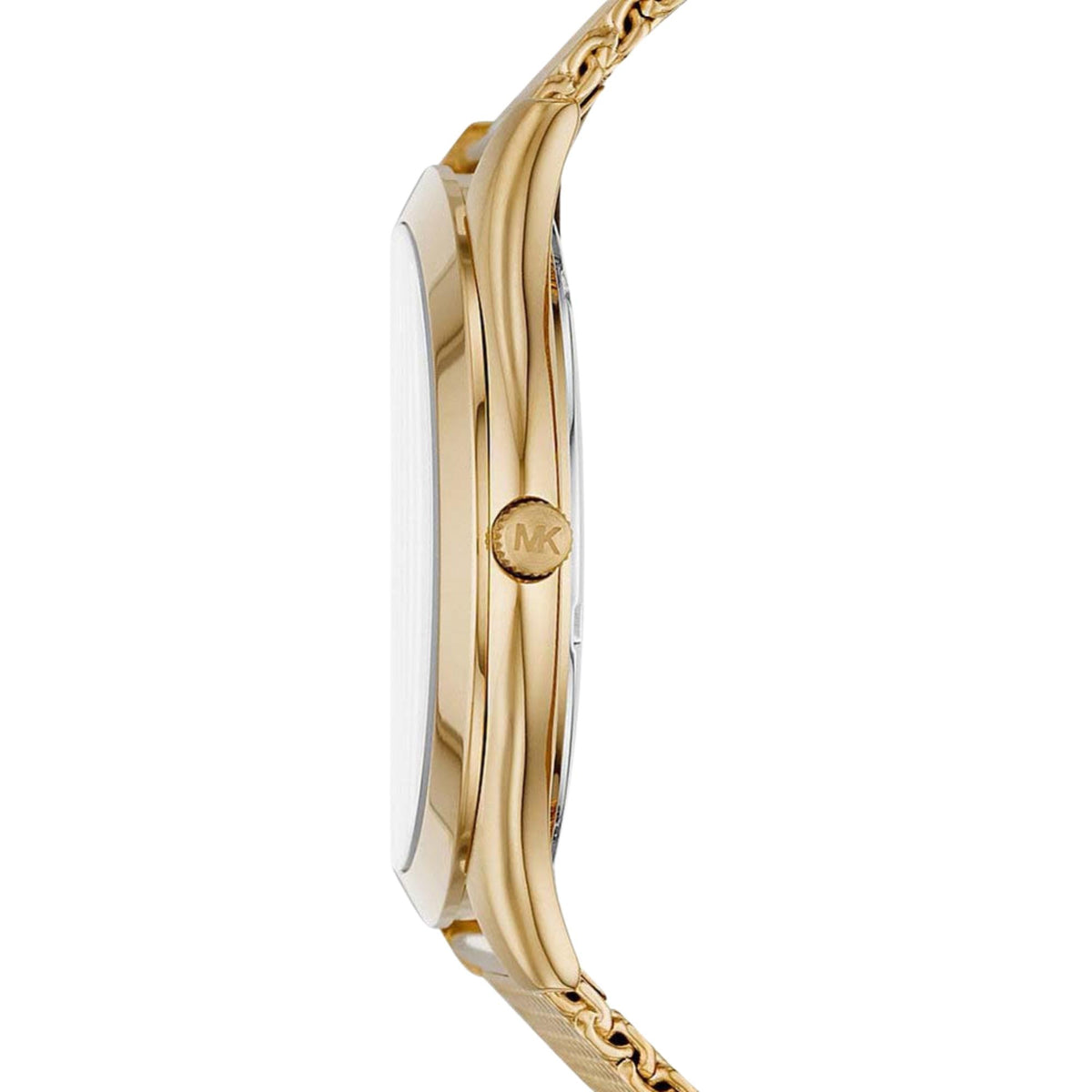 Michael Kors Slim Runway 44mm Gold Dial Yellow Gold-Tone Steel Mens Quartz Watch MK8625