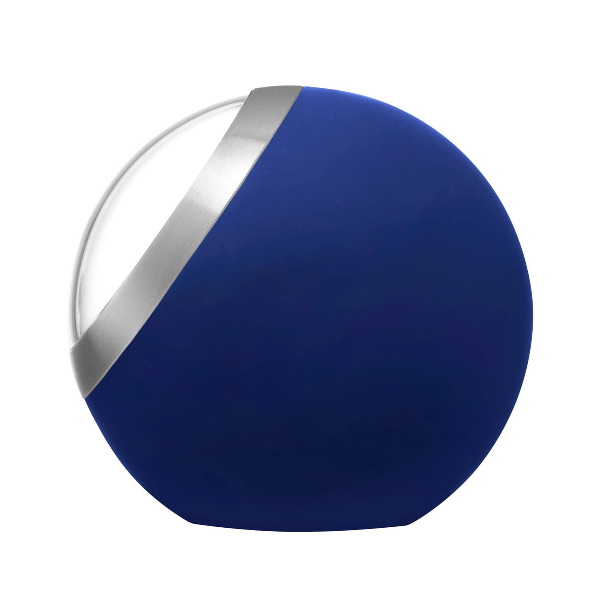 Mondaine Globe 6cm White Face Blue Case Quartz Table Clock A660.30335.16SBD
