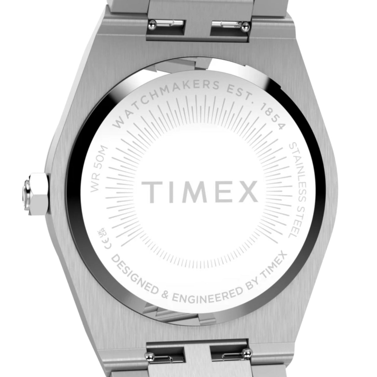 Timex Q Timex Marbella 34mm Silver Dial Steel Ladies Quartz Watch TW2Y81800