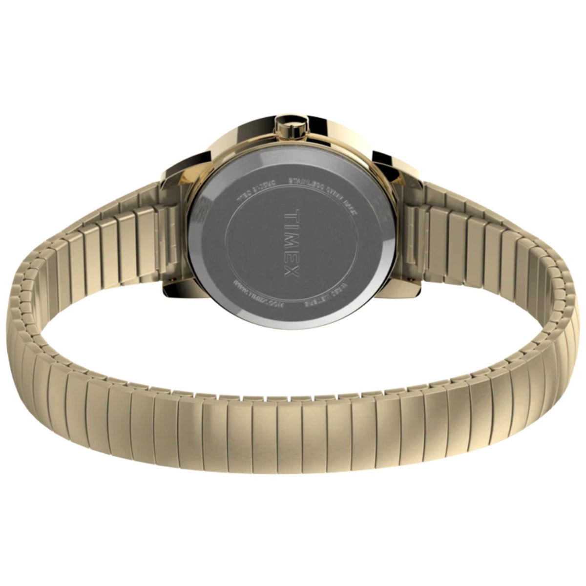 Timex Easy Reader 25mm White Dial Yellow Gold-Tone Steel Ladies Quartz Watch T2H351