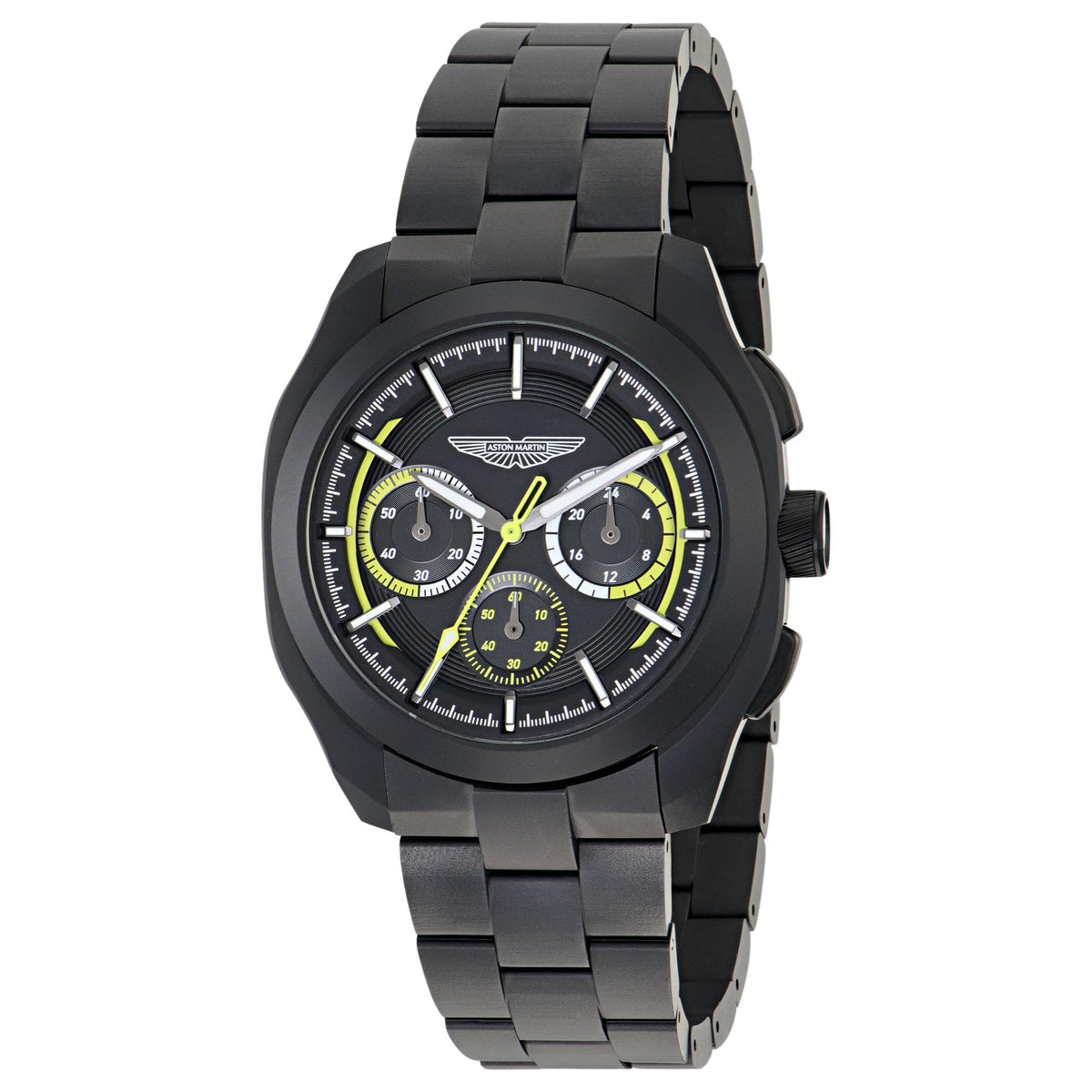 Aston Martin Thrill CRT 42mm Chronograph Black Dial Ceramic Mens Quartz Watch MTRC2F603