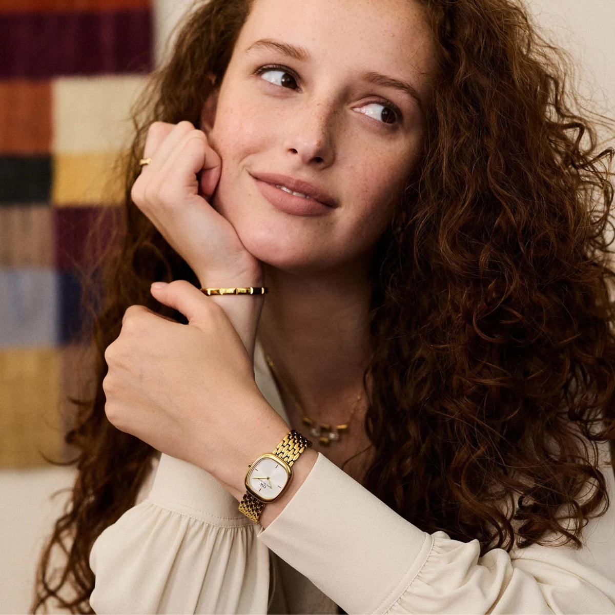 Daniel Wellington Corta 24mm White Dial Yellow Gold-Tone Steel Ladies Quartz Watch DW00100993