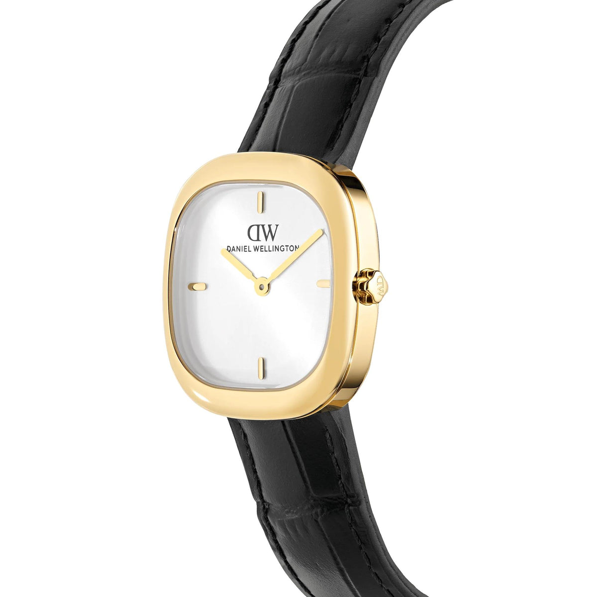 Daniel Wellington Corta 24mm White Dial Yellow Gold-Tone Steel Leather Ladies Quartz Watch DW00100995