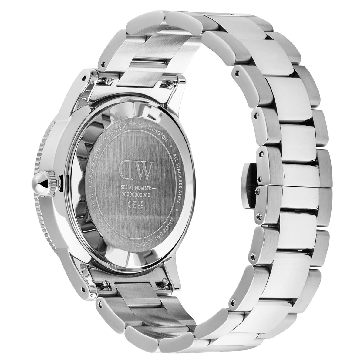 Daniel Wellington Iconic 40mm GMT Black Dial Steel Mens Quartz Watch DW00100920