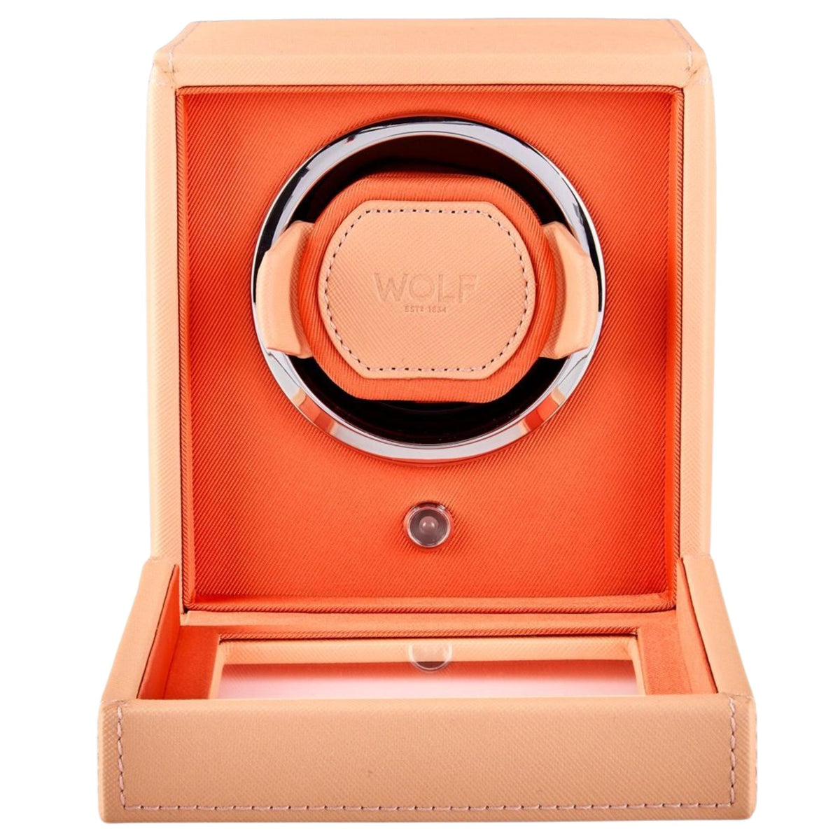 WOLF Cub Seltzer Peach Single Watch Winder with Cover 461162