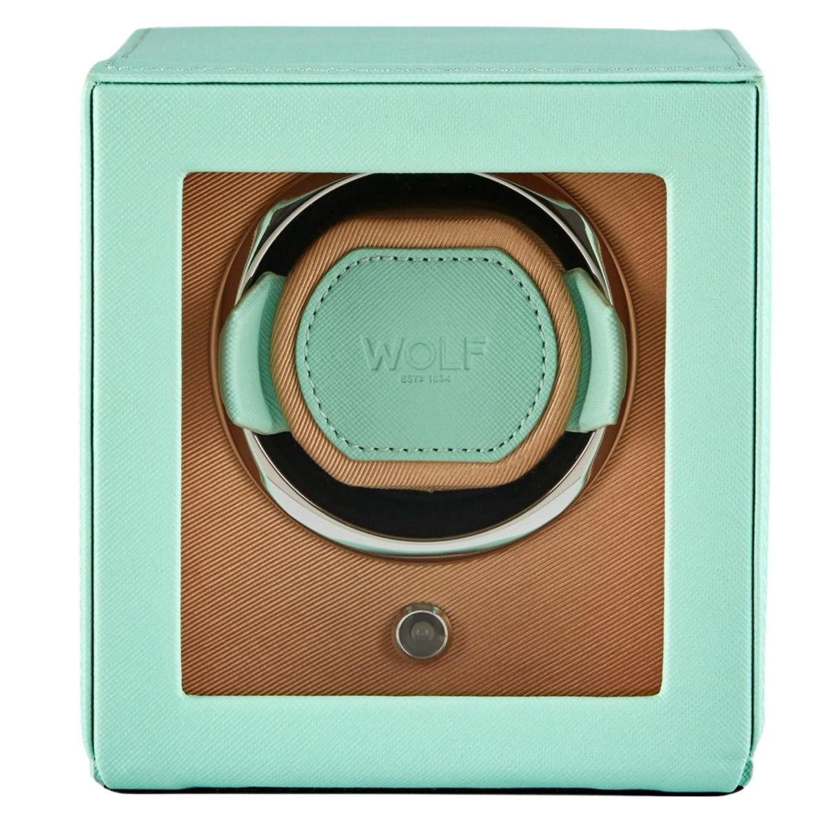 WOLF Cub Seltzer Mint Single Watch Winder with Cover 461125