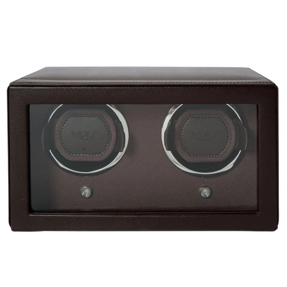 WOLF Cub Brown Double Watch Winder with Cover 461206
