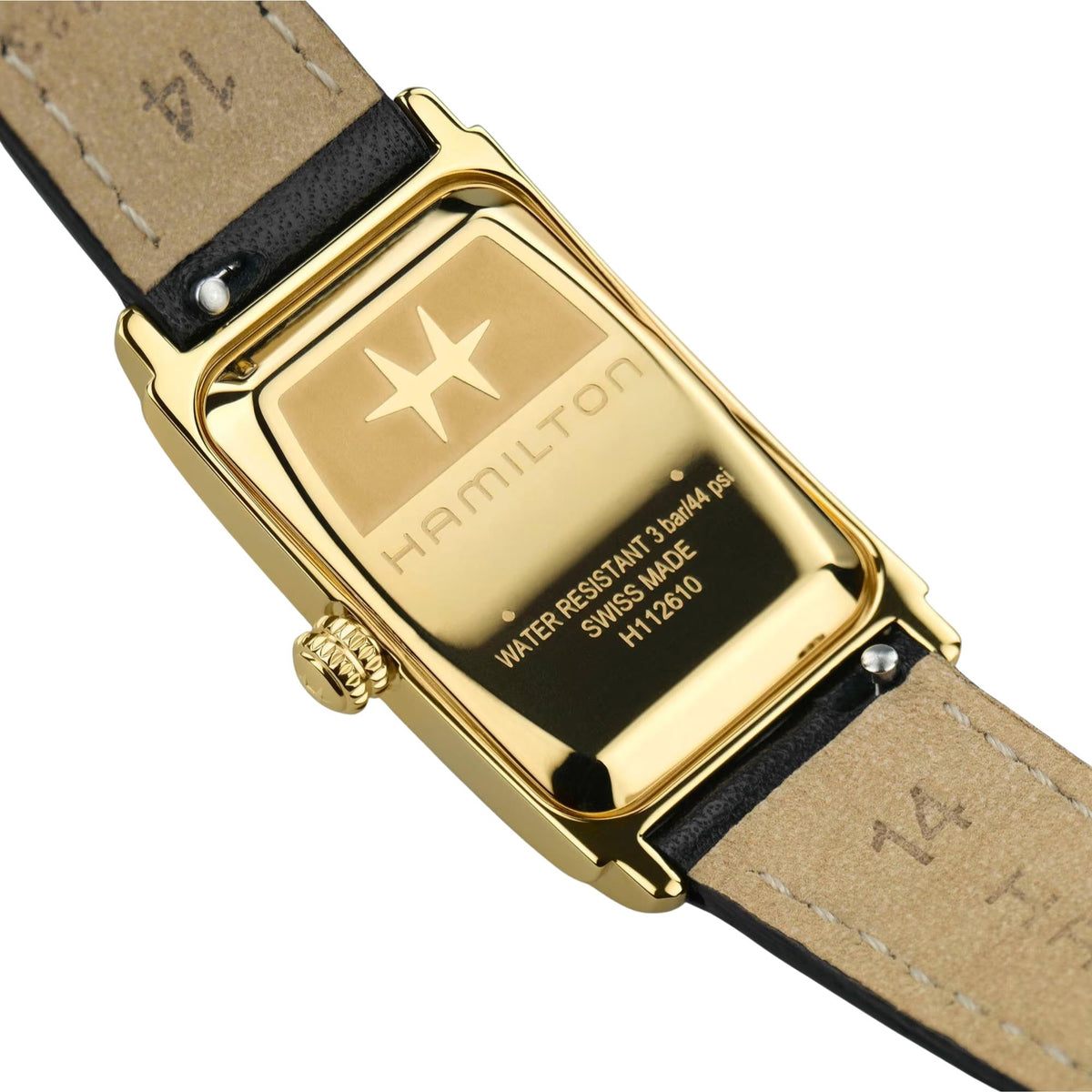 Hamilton American Classic Ardmore 19mm Green Dial Yellow Gold-Tone Steel Leather Ladies Quartz Watch H11261760