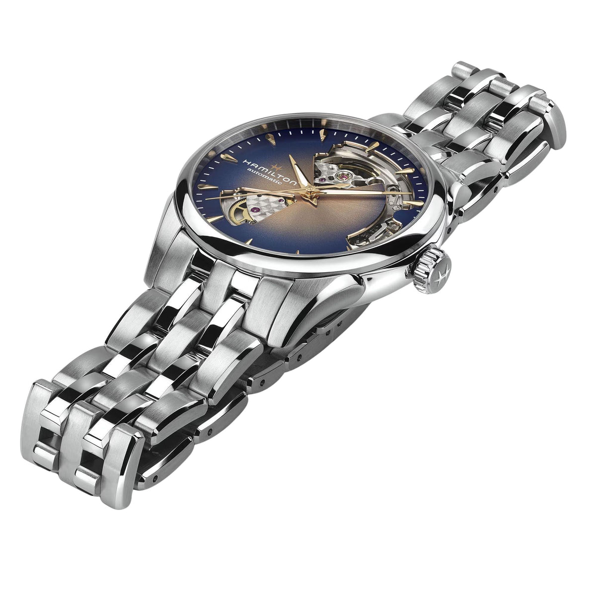 Hamilton Jazzmaster 36mm Open Heart Champagne Dial Steel Ladies Automatic Watch H32215101