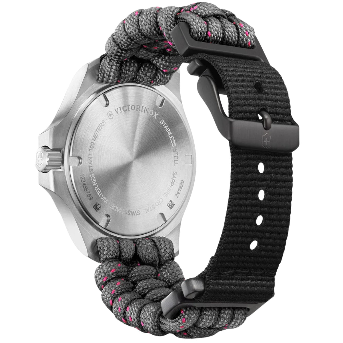 Victorinox I.N.O.X. V 37mm Grey Dial Paracord Ladies Quartz Watch 241920