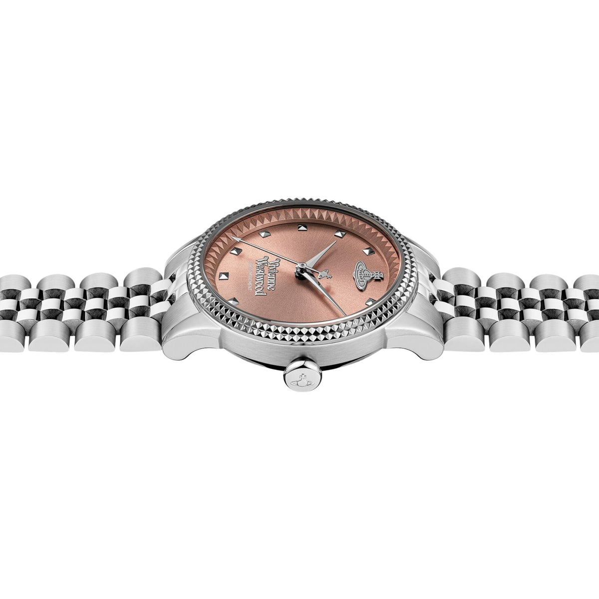 Vivienne Westwood Little Seymour 32mm Pink Dial Steel Ladies Quartz Watch VV328DPKSL