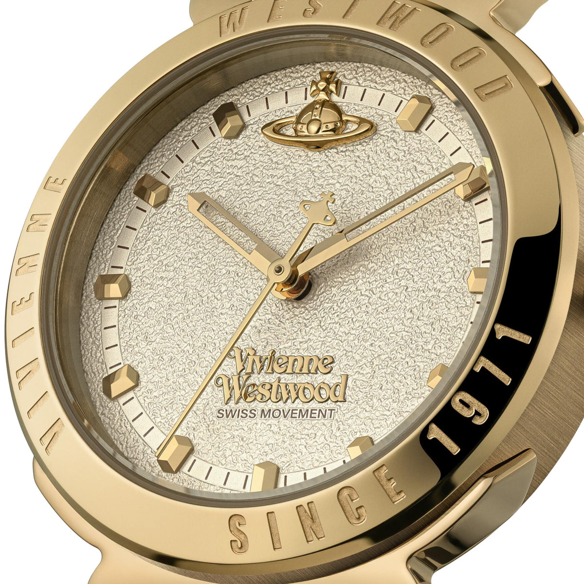 Vivienne Westwood The Chelsea 31mm Cream Dial Yellow Gold-Tone Steel Ladies Quartz Watch VV346LGYGD