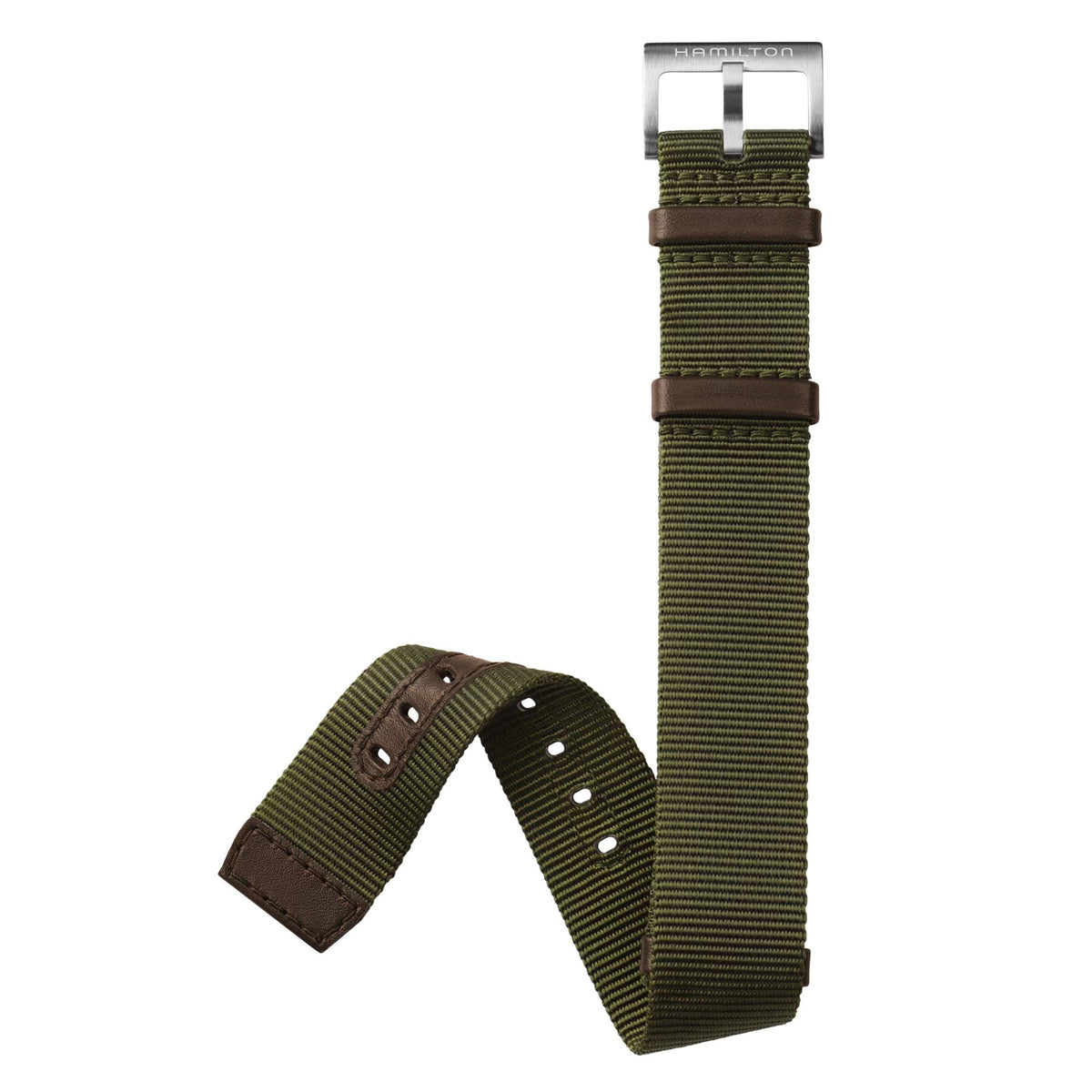 Hamilton Khaki Field 22mm Green Textile NATO Strap H694706109