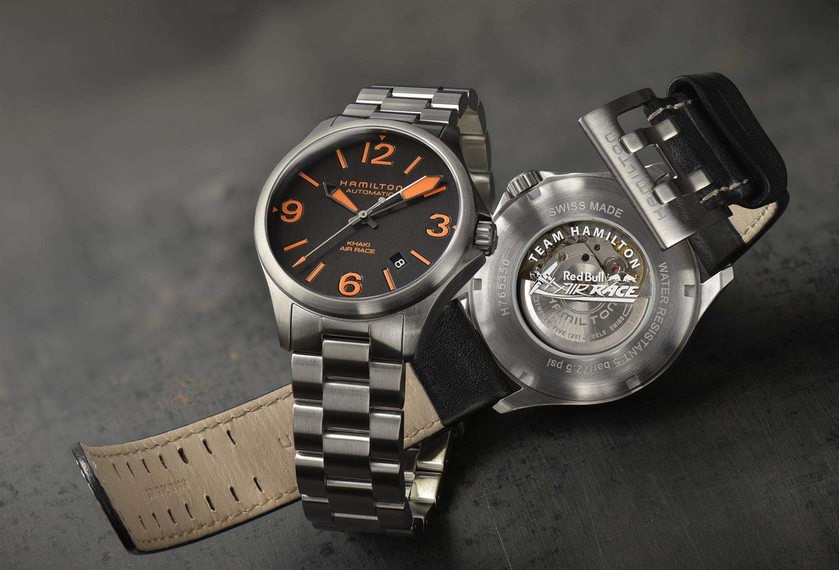 Hamilton Khaki Aviation Red Bull Air Race Black Dial Men's Watch H76535731 - WatchNation
