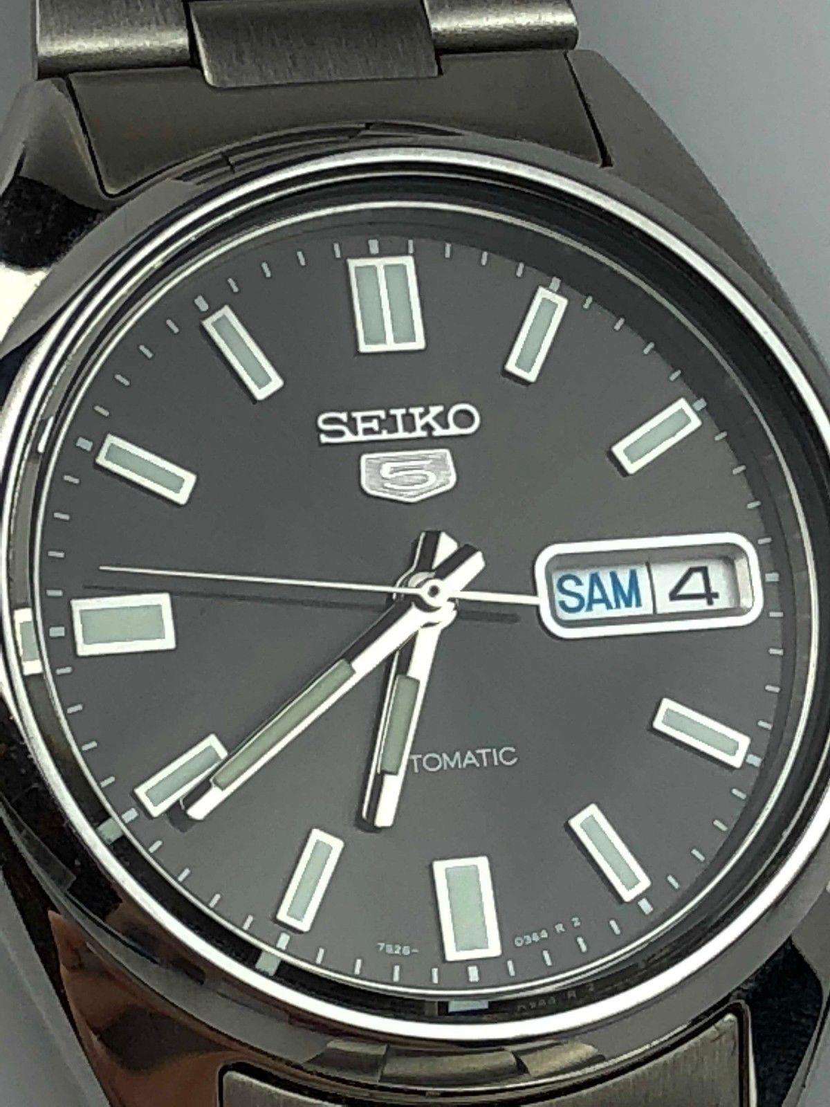Seiko 5 Automatic Stainless Steel Black Dial Men’s Watch SNXS79K - WatchNation