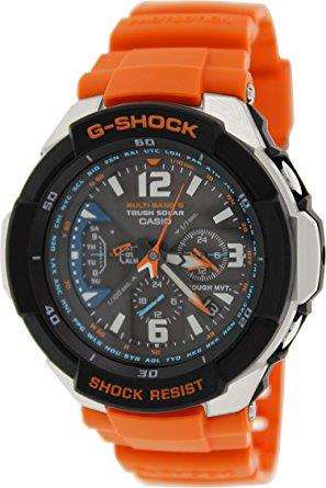 Casio G-Shock Master of G Gravitydefier Orange Strap Men’s Alarm Chronograph GW-3000M-4AER - WatchNation