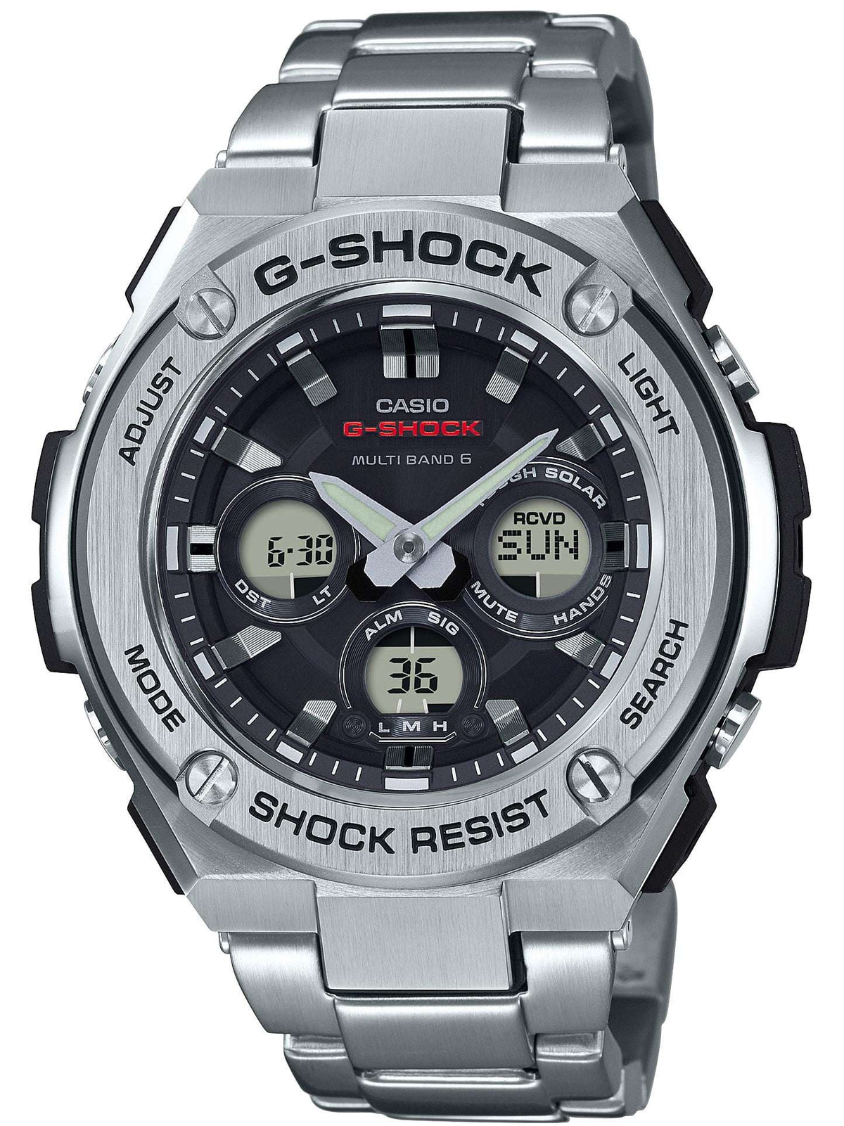 Casio G-Shock Silver Chronograph Black Dial Men's Watch GST-W310D1AER - WatchNation
