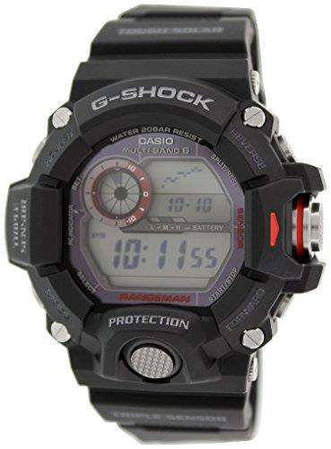 Men's Casio G-Shock Rangeman digital watch, black with red accents