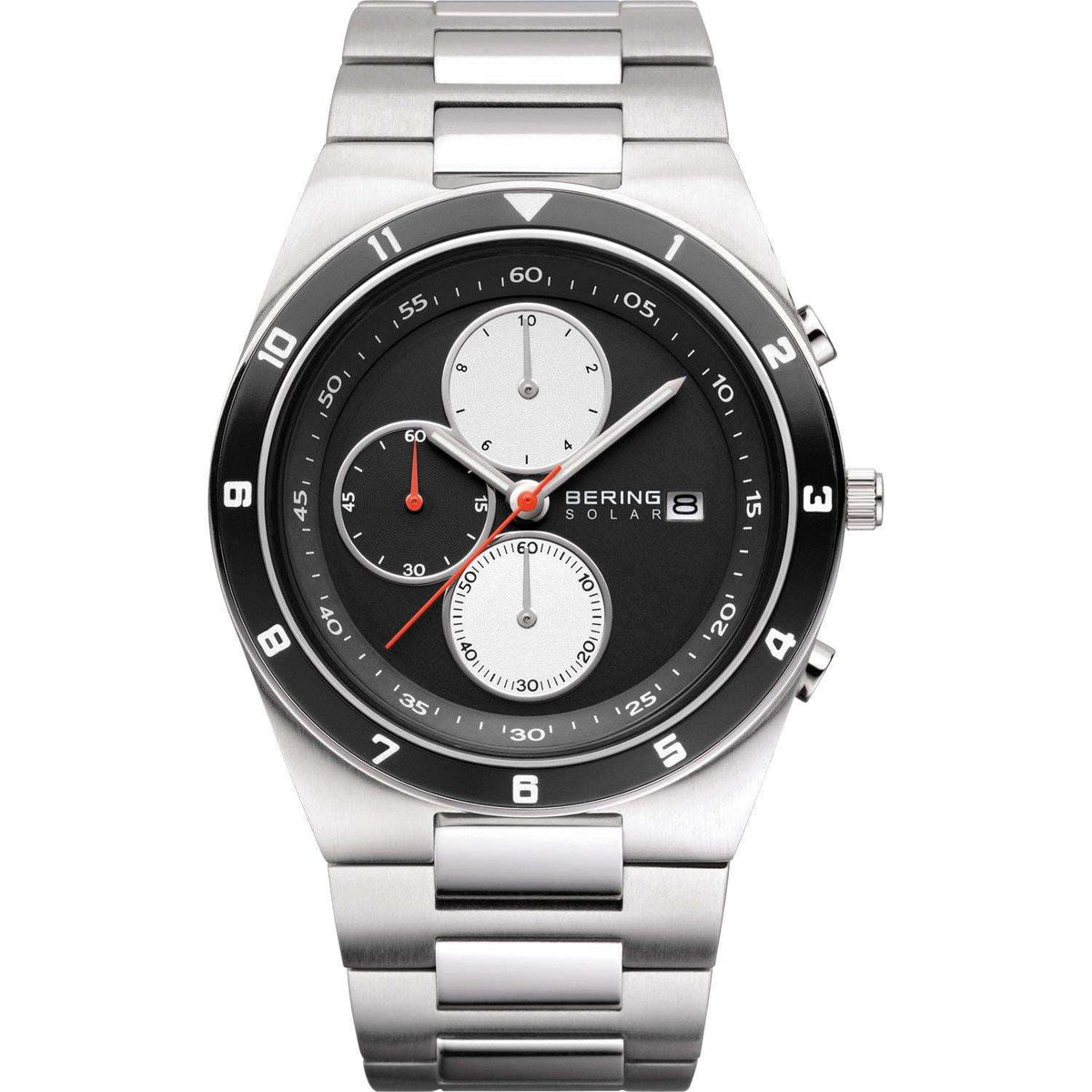 Bering Solar 40mm 34440-702 black dial front view