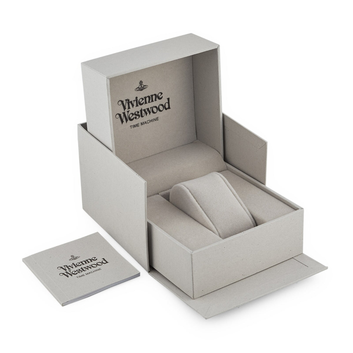 Vivienne Westwood watch gift box with foam insert and instruction booklet