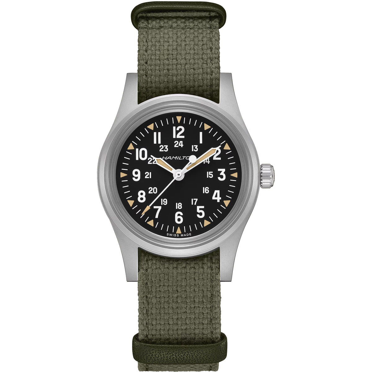 Hamilton Khaki Field H69399930 black dial front view