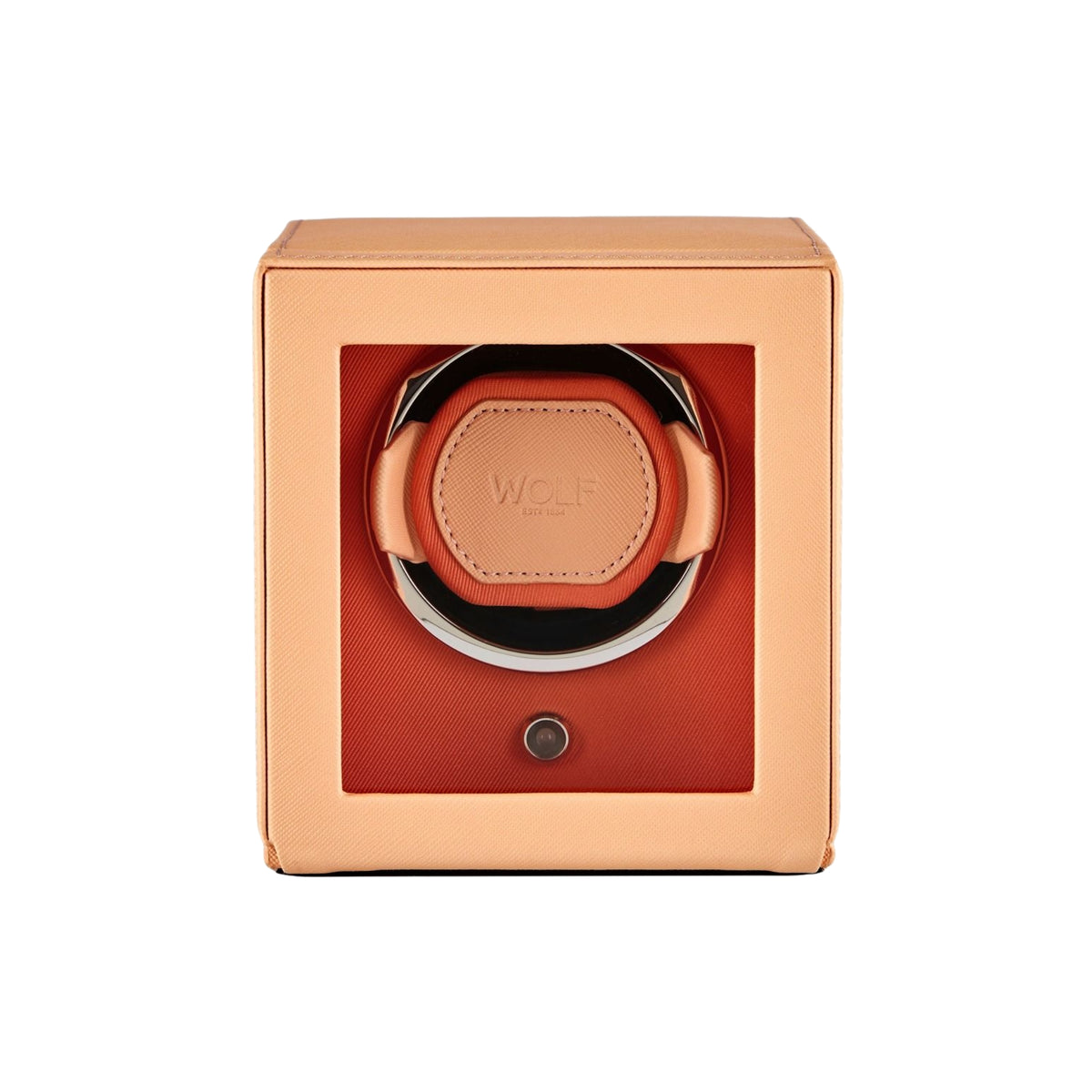 WOLF Cub Seltzer Peach Single Watch Winder with Cover 461162