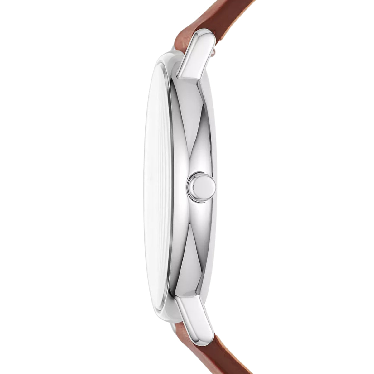 Skagen Signatur Mittelbraunes Lederarmband Tiefblaues Zifferblatt Herrenarmbanduhr SKW6355