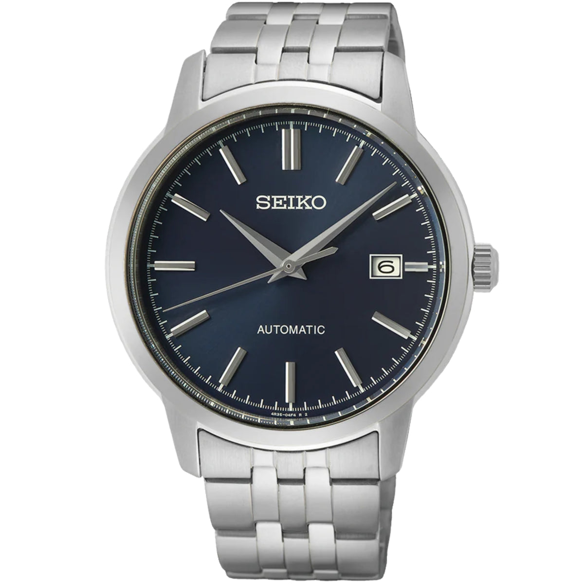 Seiko Essentials SRPH87K1 blue dial front view