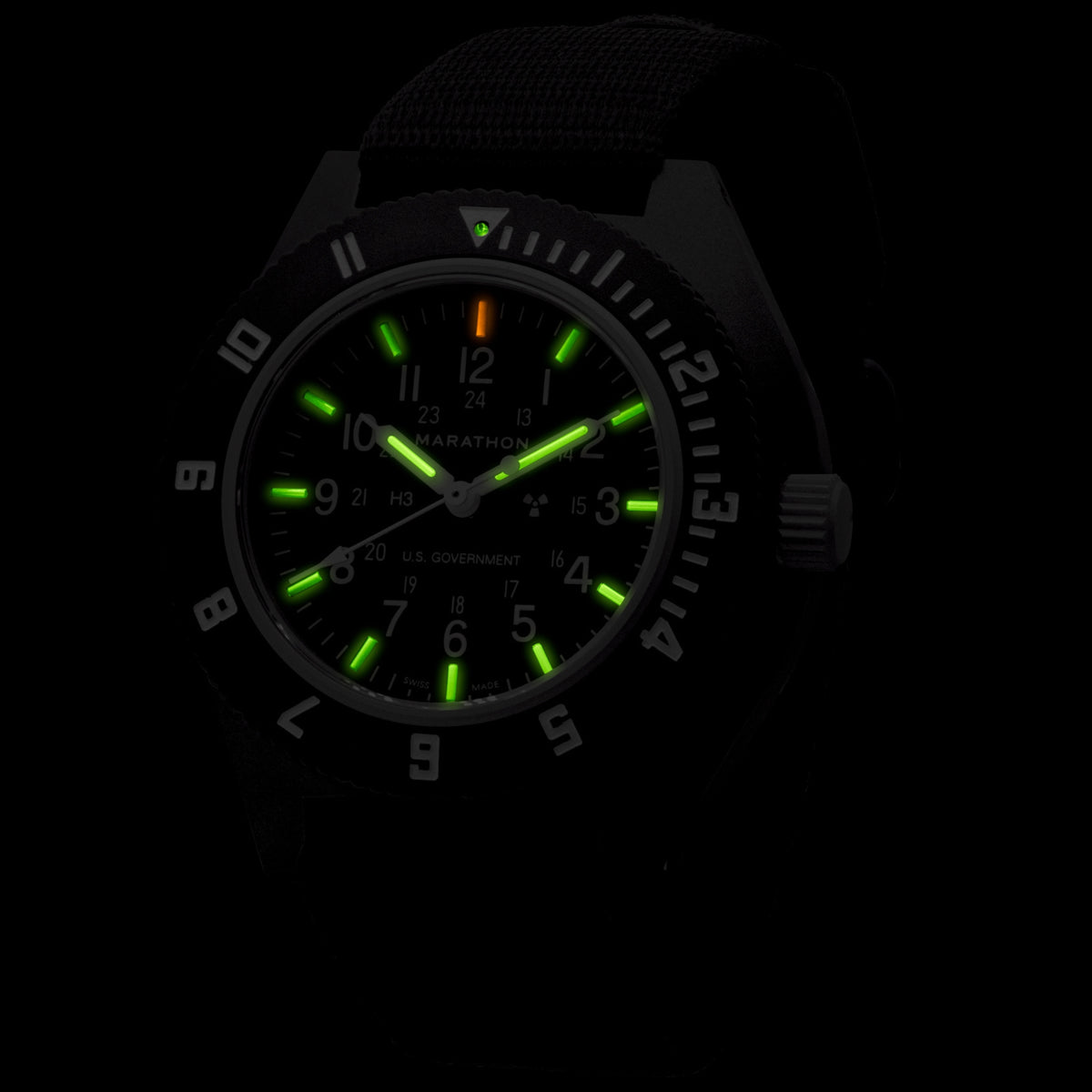 Marathon Navigator U.S. Government 41mm Black Dial Nylon Mens Quartz Watch WW194001BK-0001