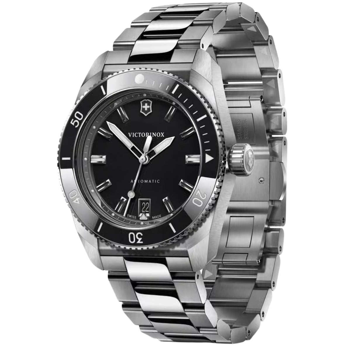 Victorinox Maverick 39mm Black Dial Steel Mens Automatic Watch 242105