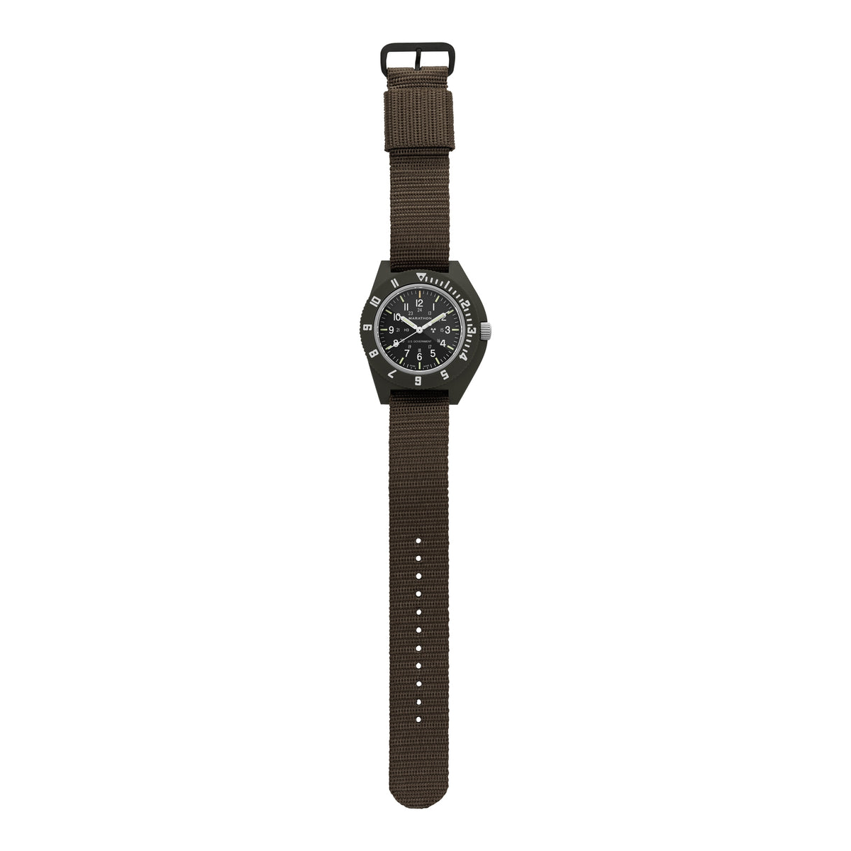 Orologio da uomo Marathon Pilot's Navigator Sage Green quarzo quadrante nero WW194001SG-0002