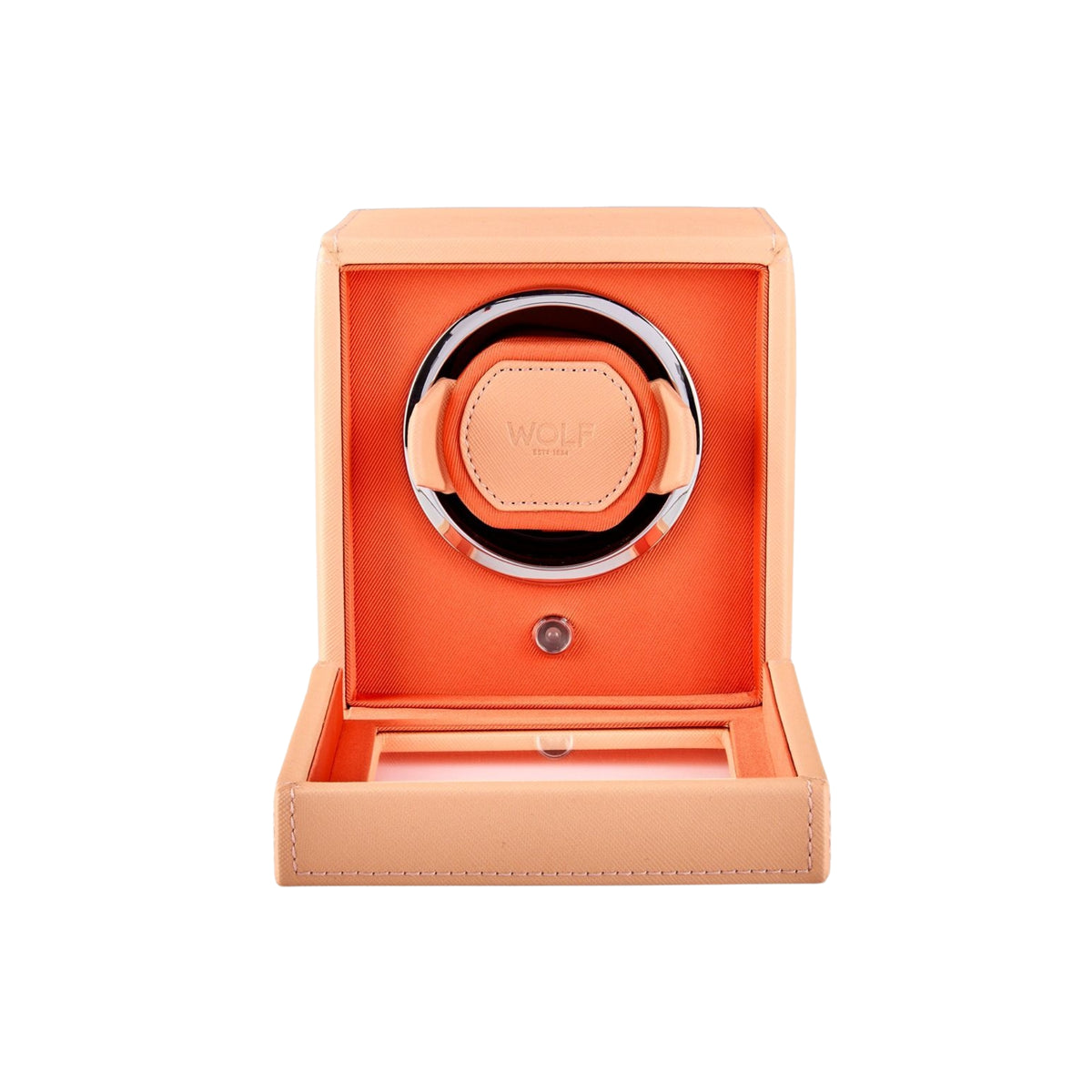 WOLF Cub Seltzer Peach Single Watch Winder with Cover 461162