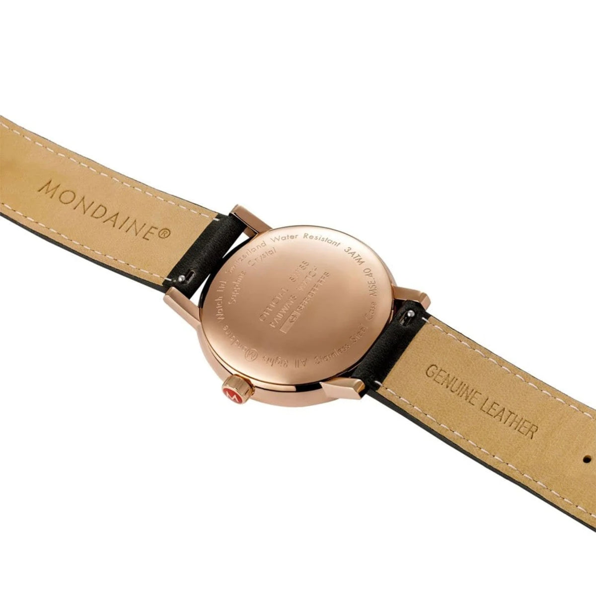 Mondaine Evo2 40mm White Dial Leather Quartz Watch MSE.40112.LB