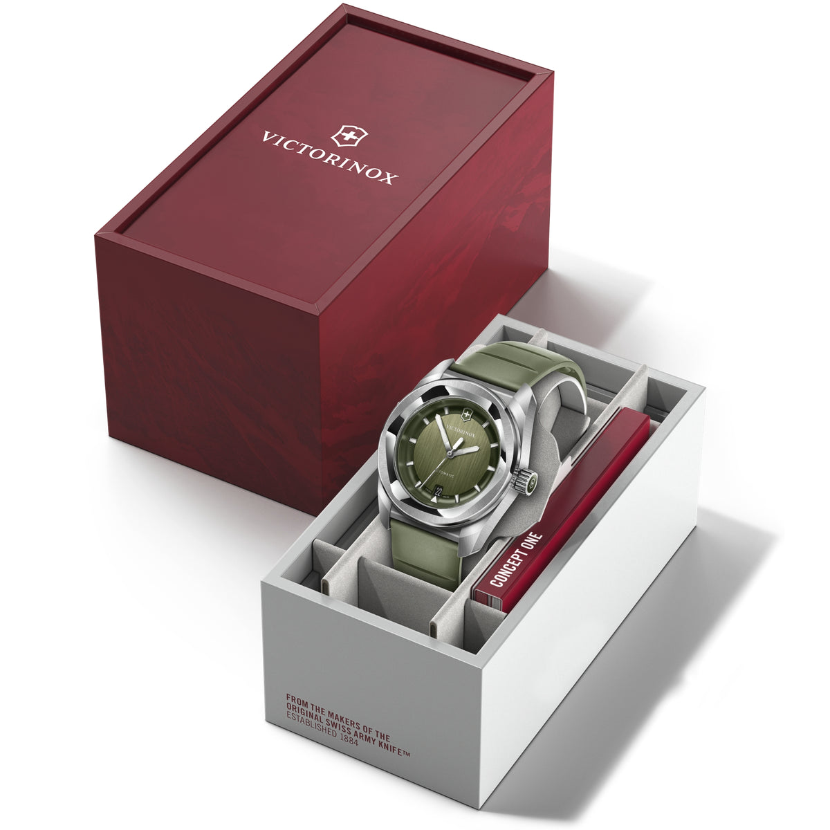 Victorinox Concept 242058 watch displayed in premium red and white gift box packaging