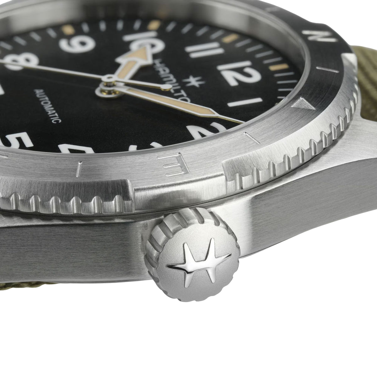 Hamilton Khaki Field 41mm Expedition Schwarz Zifferblatt Grün NATO Herren Automatik Uhr H70315931