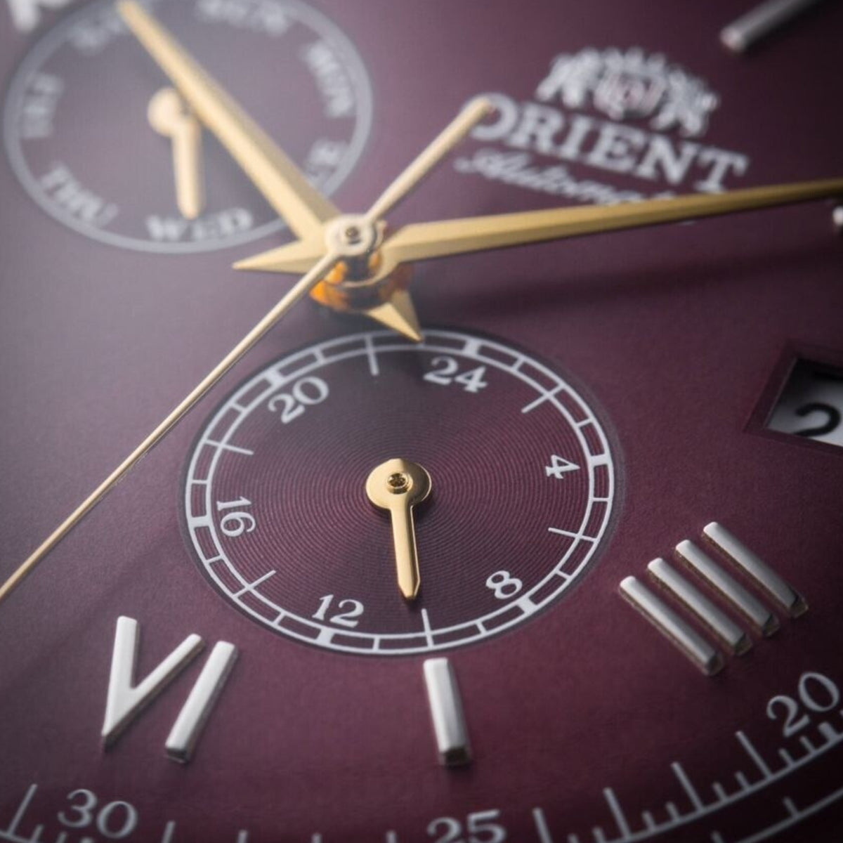 Orient Bambino 40.5mm Bordeaux Dial Leather Mens Automatic Watch RA-AK0705R30B