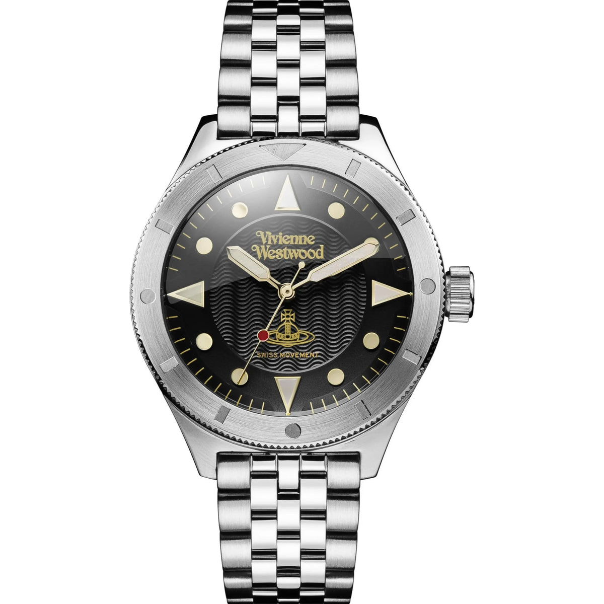 Vivienne Westwood Smithfield Stainless Steel Black Dial Men's Watch VV160BKSL - WatchNation