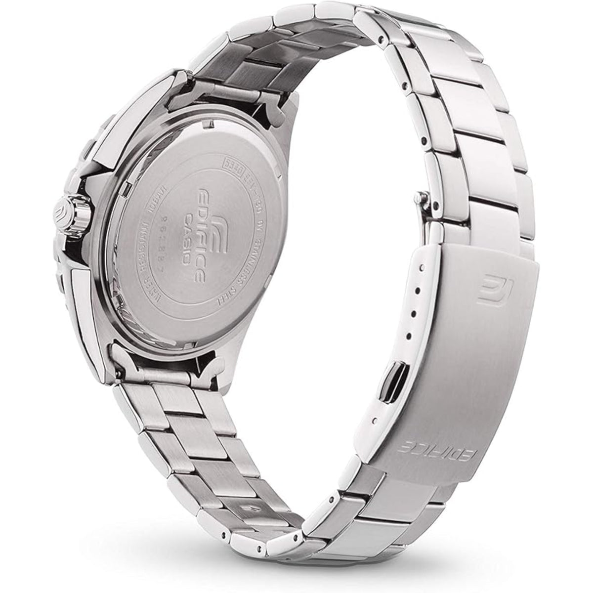 Casio Edifice Quartz Orange Dial Steel Strap Watch FV-100D-9AVUEF