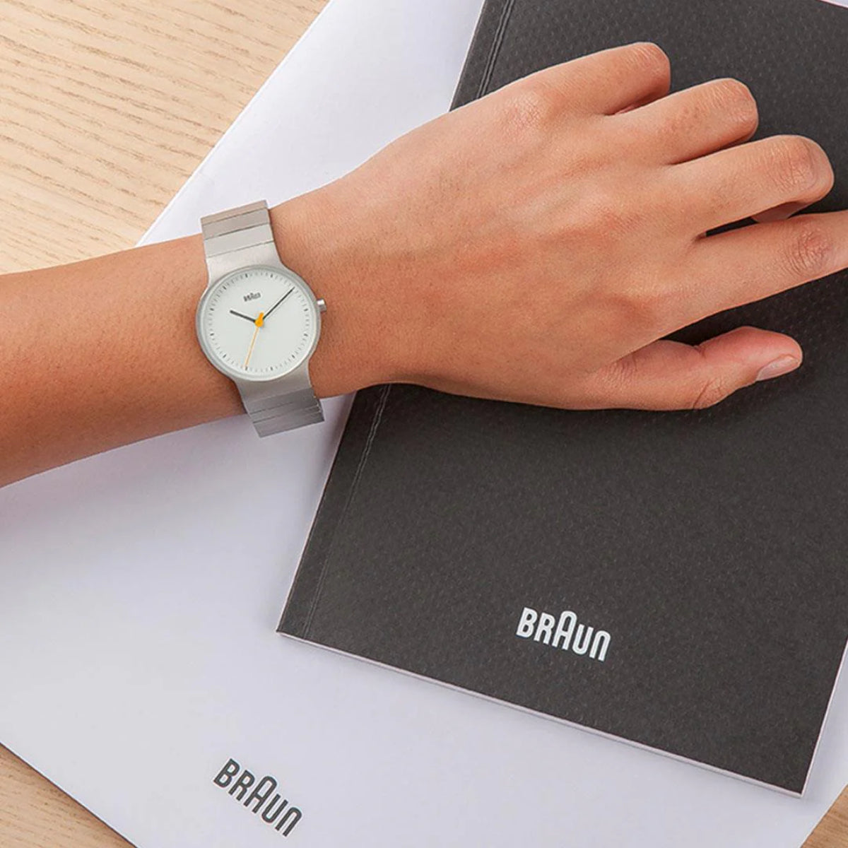 Braun Classic BN0211SLBTL lifestyle view on a wrist