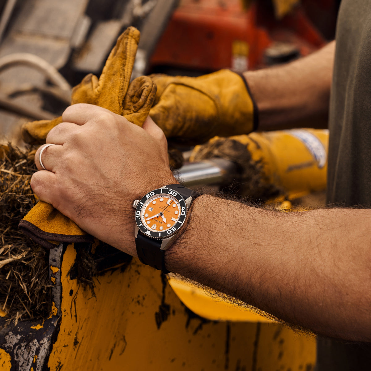 Cestrian Pro Dive Series CP-ORB00 on a mans wrist lifestyle view