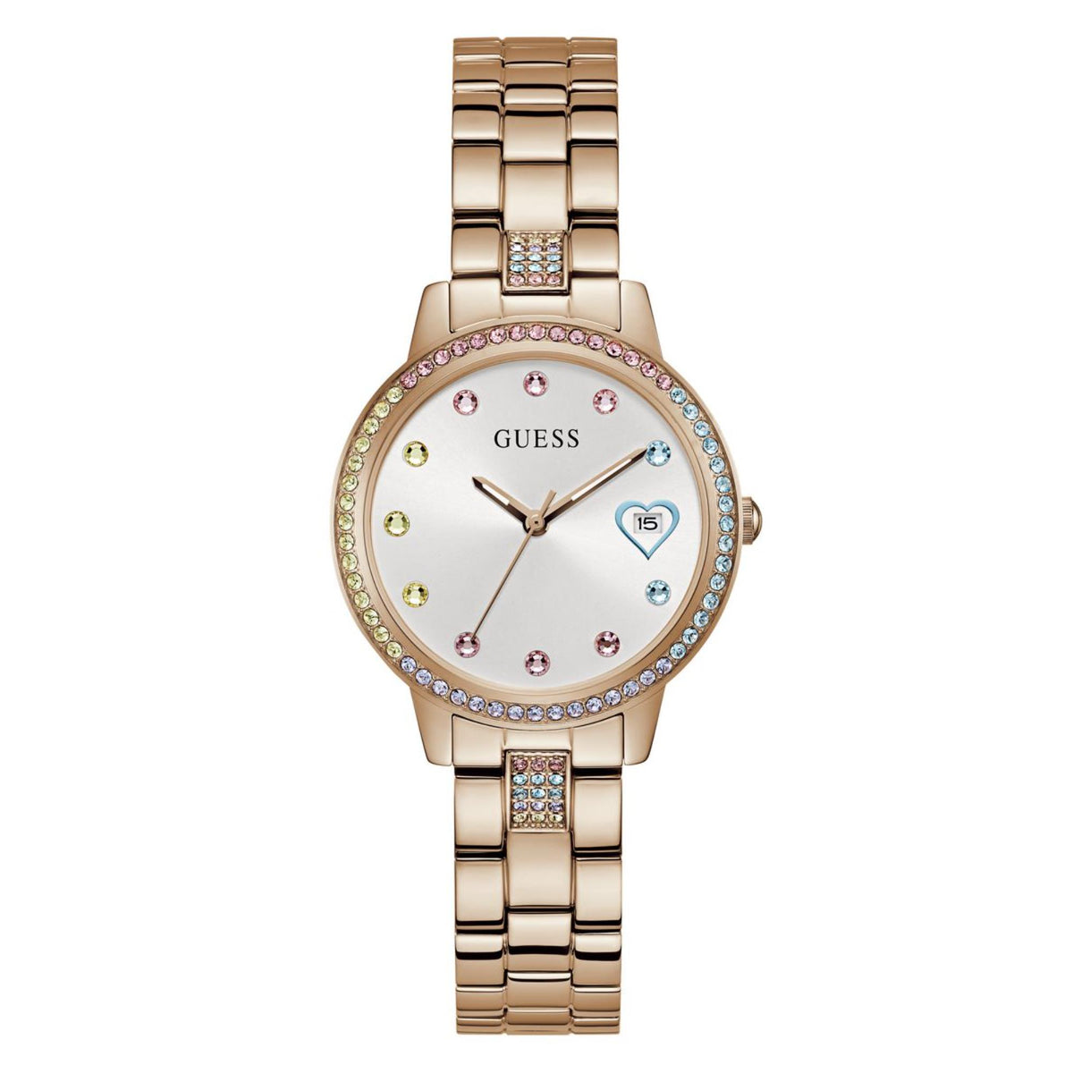 Guess Three of Hearts Quartz White Dial Women's Watch GW0657L3