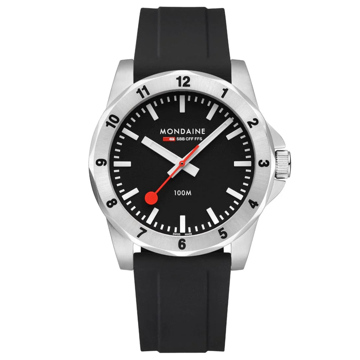 Mondaine Numeri Quartz Black Dial Men's Watch MSN.42120.RB