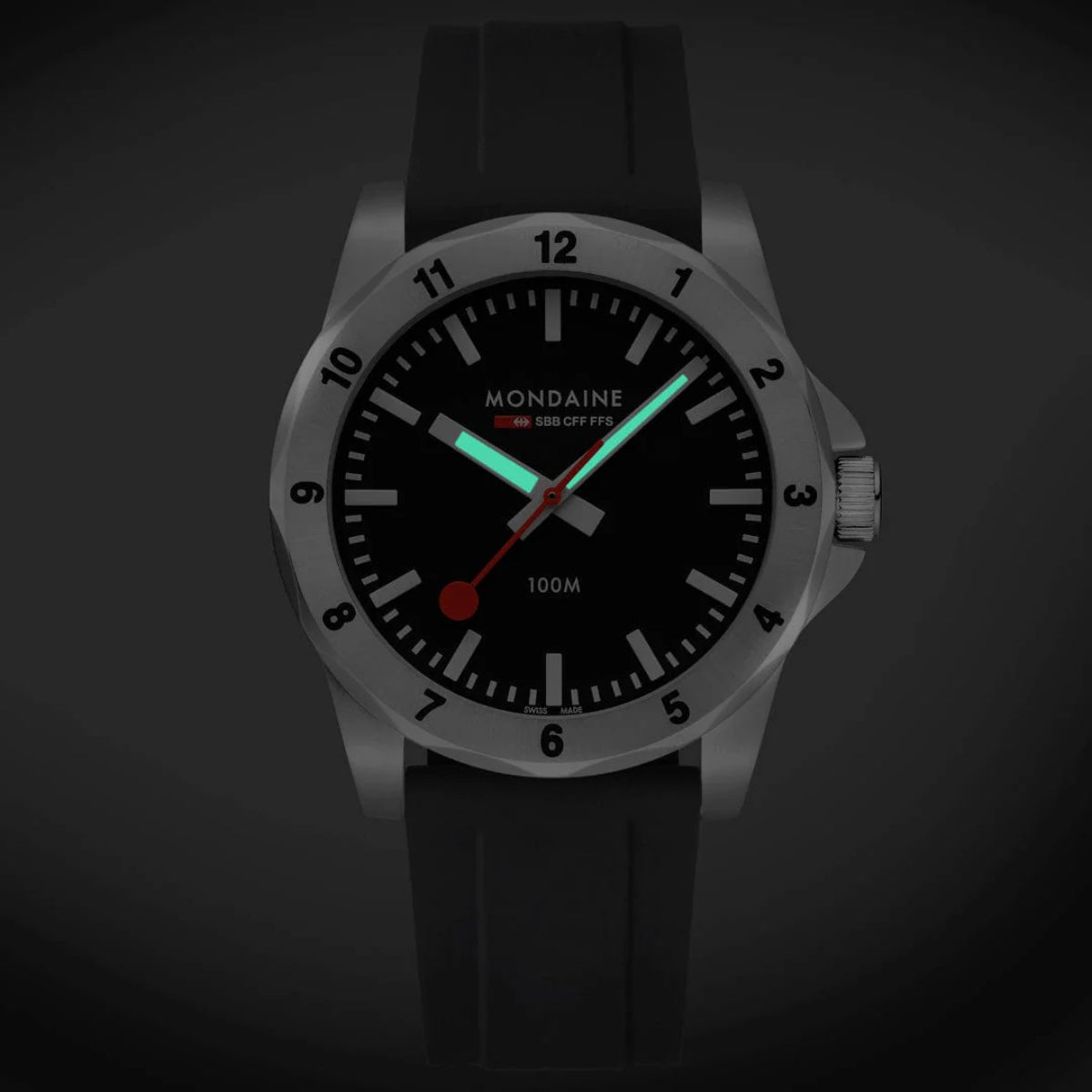 Mondaine Numeri Quartz Black Dial Men's Watch MSN.42120.RB