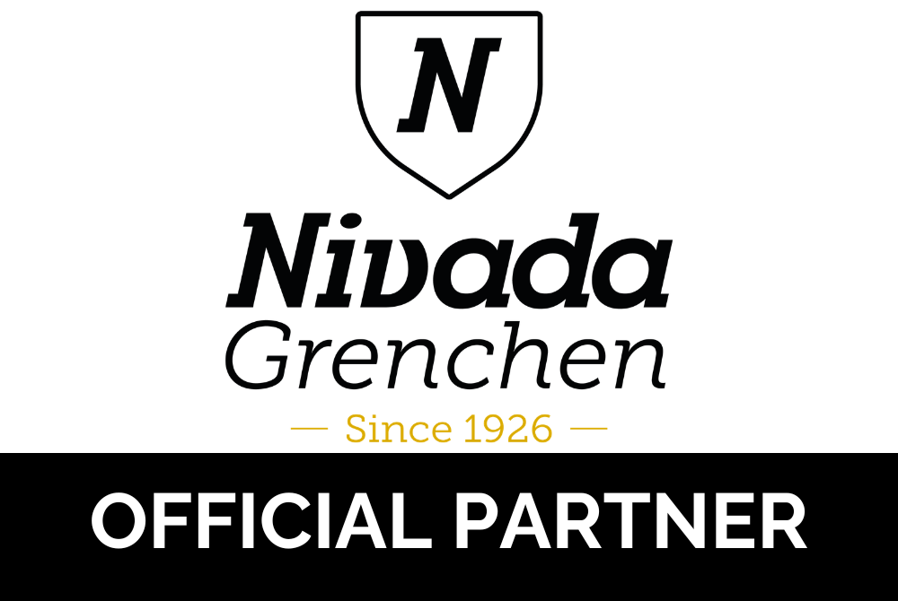 Nivada Grenchen Official Partner logo badge with brand shield and Since 1926 text