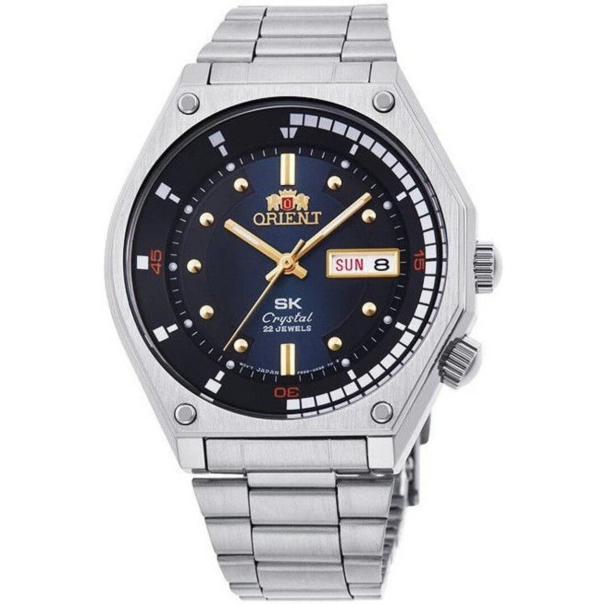 Orient Neo 70s Blue Dial automatic sports watch RA-AA0B03L39B front view