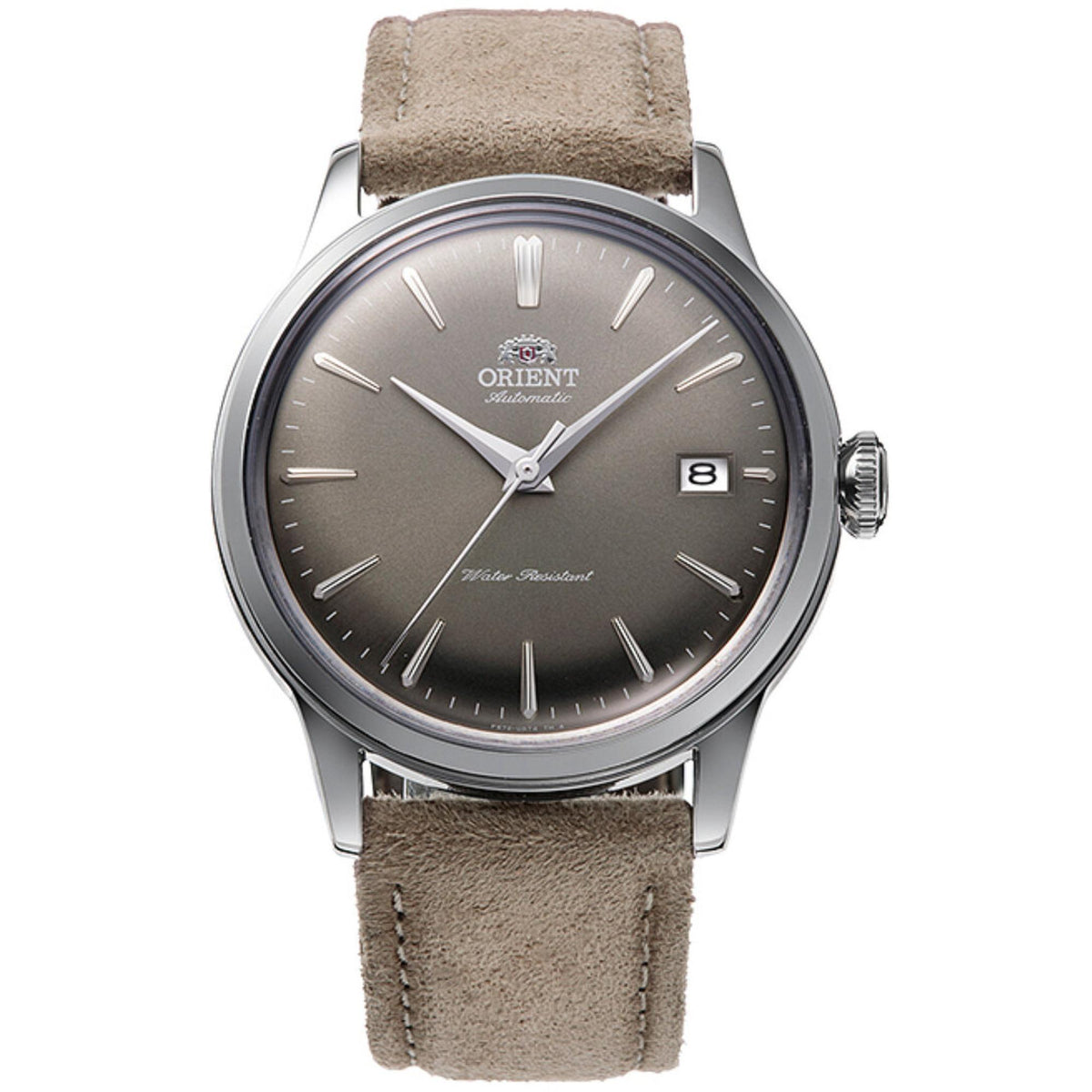 Orient Bambino RA-AC0M13N30B grey dial front view